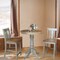 International Concepts Round 30 in Rd Ped Gathering Ht Table, 2 San Remo Stools, Hickory/Stone, 30 in W, 30 in L, 35.1 in H K41-30RT-6B-S102-2 - alternate 2